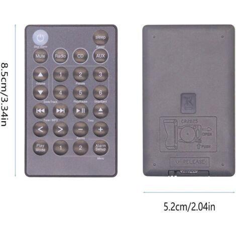 Télécommande de remplacement universelle Bose pour système radio Bose Sound Touch Wave Music (générations 1, 2, 3 et 4) (piles non incluses) (noir) (1/3)
