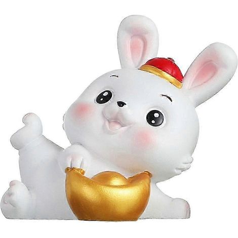 Figurine porte-bonheur pour tableau de bord de voiture, décoration de gâteau, statuette pour bureau ou table-With Hat (1/5)