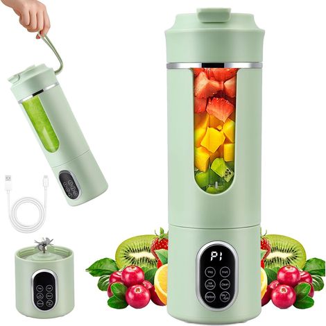 Mini liquidificador portátil para frutas e vegetais, sem fio, recarregável via USB, ideal para uso doméstico e no escritório. (1/5)