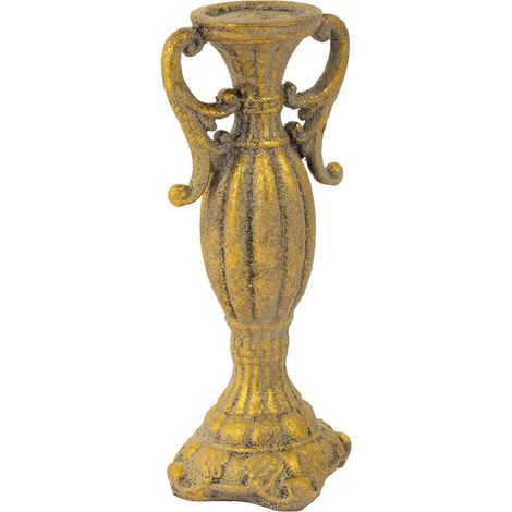 Candelabro de resina dorado 14x14x33