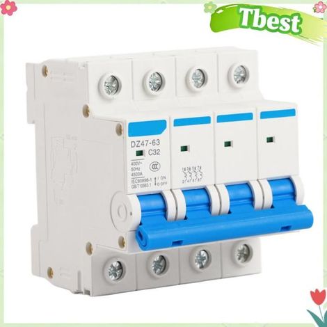 Disjoncteur Miniature DZ47 63 4P 32A 400V, contre les Fuites électriques, Ingénierie et Construction (1/4)