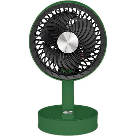 Ce nouveau mini ventilateur de bureau vert est puissant, possède un design simple, est facile à transporter et à utiliser, et peut être chargé via USB. (1/4)