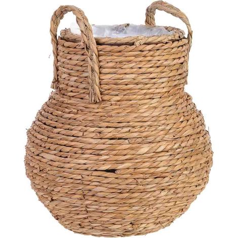 Jarrón decorativo de cuerda con asas 20x20x33h cm (1/5)