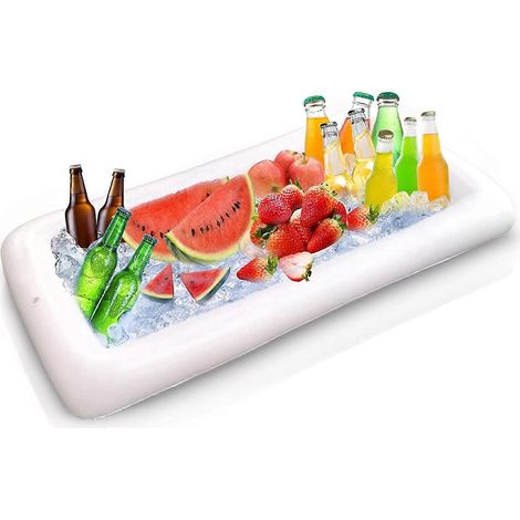 Plateau flottant pour piscine, plateau de bar flottant gonflable de 135 x 65 cm, porte-bières flottant en PVC (1/5)