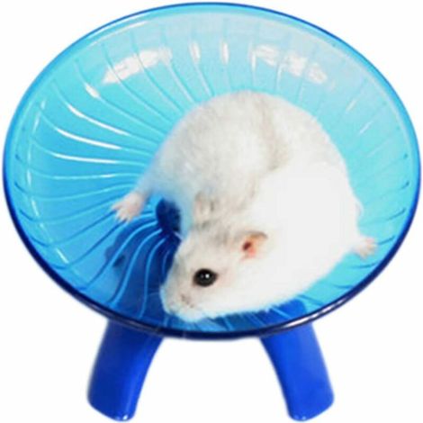 Roue de hamster Roue de soucoupe volante pour petits animaux Jouet d'exercice pour hamster Jouet pour hamster 1 pièce (Bleu) (1/5)