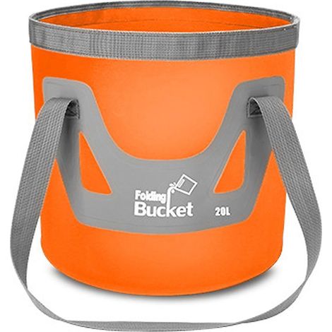 Faltbarer 20-Liter-Wassereimer – Camping, Wandern, Reisen, Angeln – Orange