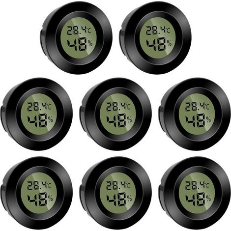 Set mit 4 Innenthermometern - Mini-Digital-LCD - Hygrometer - Für Wohnzimmer, Schlafzimmer, Büro, Kinderzimmer usw. (1/5)