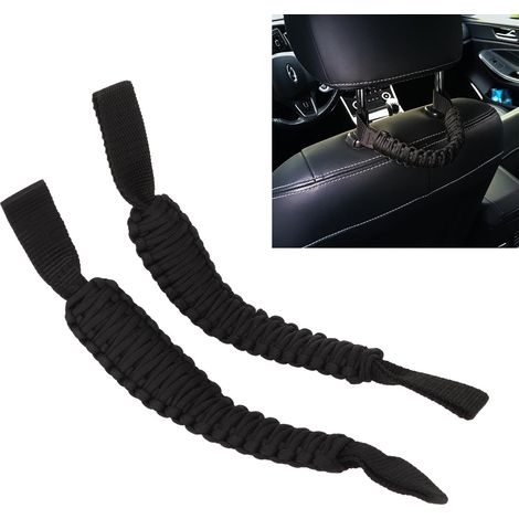 Poignée de maintien en Paracord antidérapante universelle pour SUV, ATV, UTV, RV, Noir - 29.6cm (1/5)