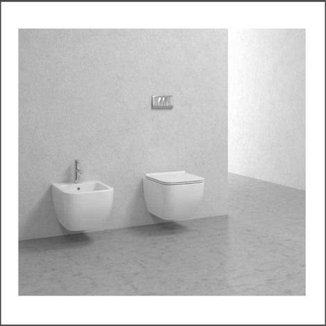 Sanitari sospesi senza brida WC e bidet modello Marie-S kamalu (1/2)