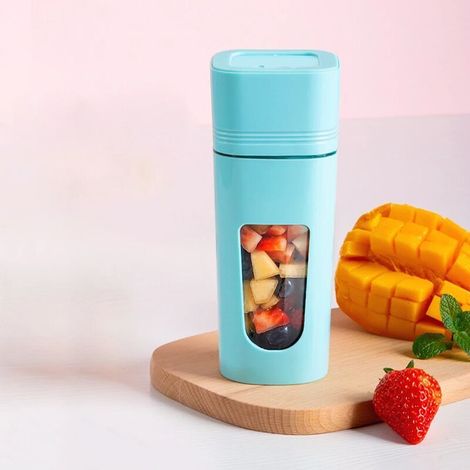 Juice Maker, Household Mini Juicer Small Portable Electric Juicer Cup Rechargeable Pink (1/4)