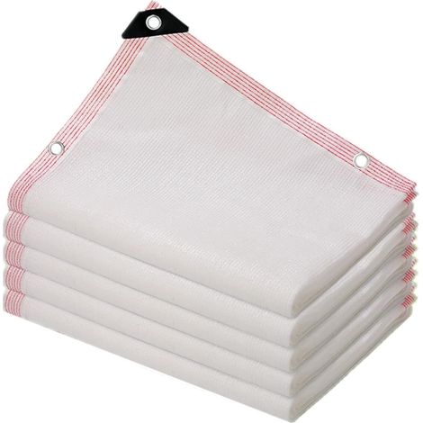 Filet de protection solaire à 90 %, résistant aux UV, avec œillets, pour terrasse, pergola, auvent de camping-car, toile d'ombrage extérieure (Couleur : Blanc Taille : 1 m) (1/5)