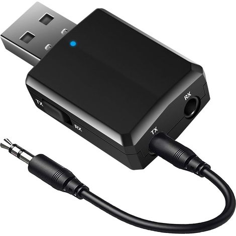 Récepteur émetteur Audio USB Bluetooth 5.0 3 en 1, Mini Adaptateur Bluetooth AUX pour TV PC Casque stéréo (1/5)
