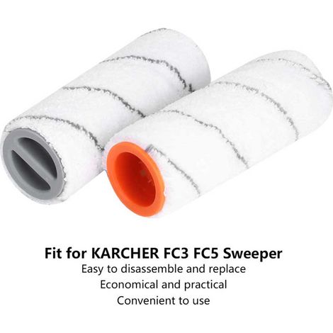 Walzenbürste kompatibel mit FC3 FC5 Staubsaugern, ABS-Faser-Reinigungszubehör, 2 Stück (1/5)