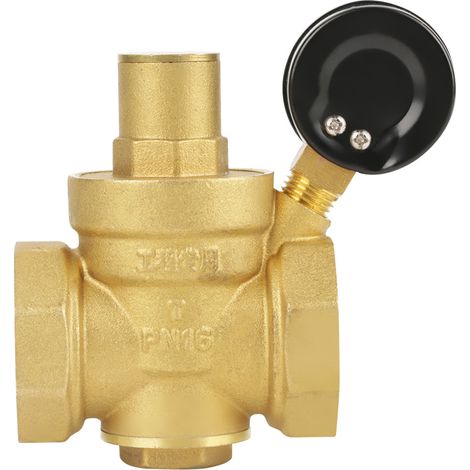 Détendeur de pression d'eau en laiton DN32 avec manomètre réglable et régulation de débit (1/5)