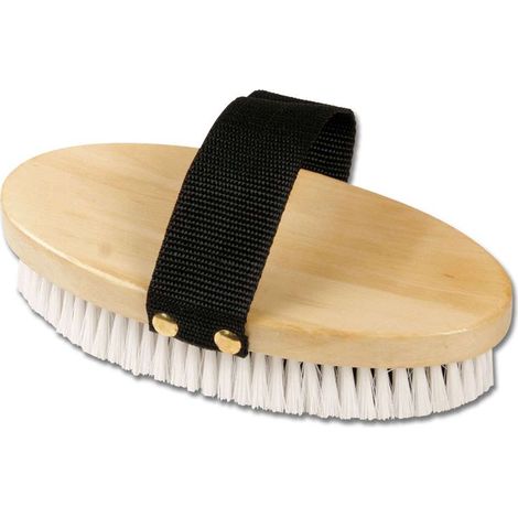 Brosse à crin cheval en bois 220mm avec poignée étrille chevaux pansage équitation