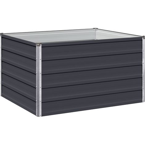 Letto rialzato da giardino Antracite 100 x 80 x 55 cm vidaXL