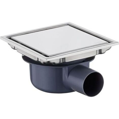 Quadratischer Duschablauf, geruchsdichter Bodenablauf, unsichtbar, für positive und negative Strömung geeignet, doppelte Filtration, fliesenverwendbar - Crezuo