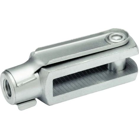 Chape femelle avec axe M10 x 40mm en acier zingué DIN 8140 71752 pièce de fixation pour vérin Tête Embout Fourche Universel Véhicule Goupille Sécurité Clip Mâchoire (1/3)