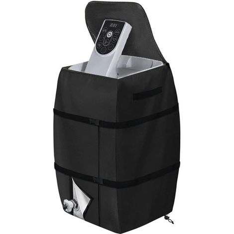 Housse gonflable pour pompe de chauffe-eau de spa, 43 x 38 x 54 cm, housse de protection argentée 420D, protection contre les intempéries pour équipement de spa extérieur (1/5)