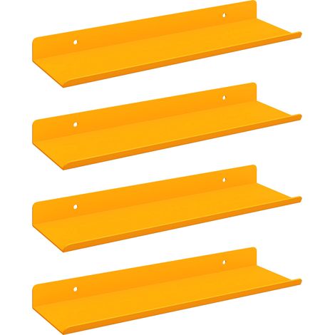 Maison Exclusive - Schwebendes Regal 4 pcs Senfgelb 30 x 9 x 2,5