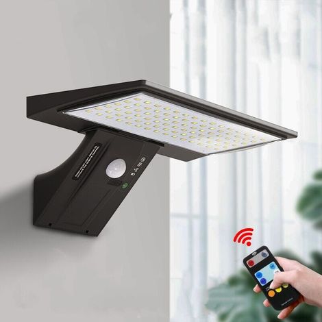 Jeffergarden Lampe solaire murale 90LED détection mouvement 4 modes IP65 extérieur jardin terrasse (1/5)