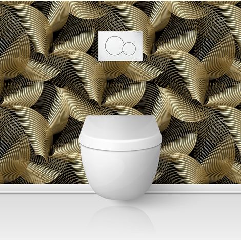 Crédence adhésive WC - Design - 90x90 cm - Adhésif + Protection MATE (1/3)
