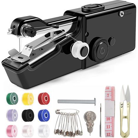 Machine a Coudre a Main Débutant Mini Machine a Coudre Portable,Machine a Coudre Enfant avec Accessoires de Couture pour Débutants,Maison,Voyage et Bricolage (1/5)
