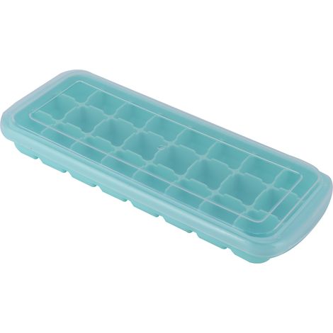 Bac à glaçons en silicone à 24 compartiments pour petits glaçons, avec couvercle en PP, vert, idéal pour la cuisine.