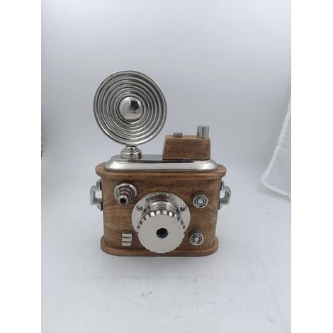 Macchina fotografica decorativa johan h. 24,5 cm marrone - Atmosphera créateur d'intérieur (1/2)