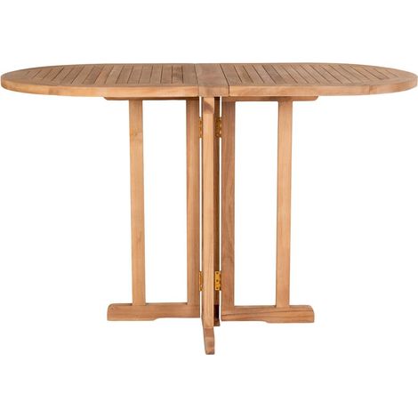 HORIZON - Table Repas 120cm Pliable en Teck (1/5)
