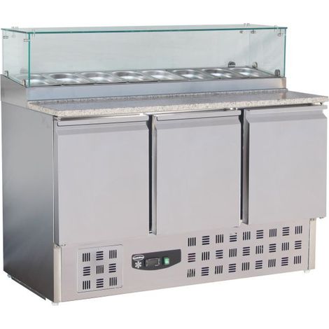 Table Pizza Réfrigérée 3 portes pour 3 bacs GN 1/1 - Combisteel (1/5)