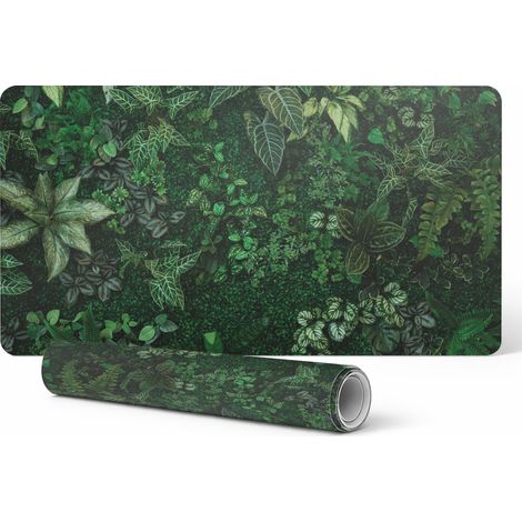 Alfombrilla de escritorio para rat贸n, teclado y port谩til Leaf Wall 90x45 cm