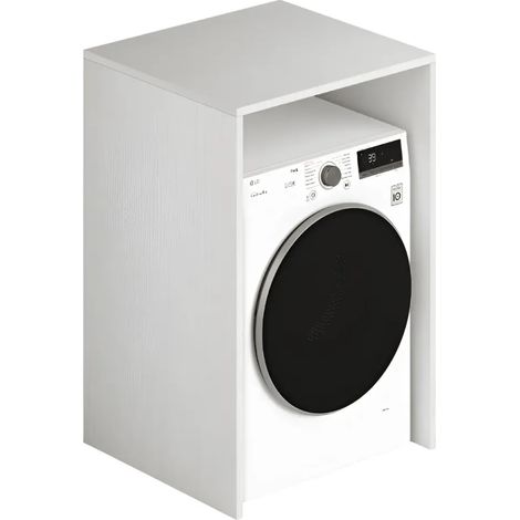 Mobile copri lavatrice Asciugatrice in Legno Bianco Mobiletto Lavanderia (1/4)