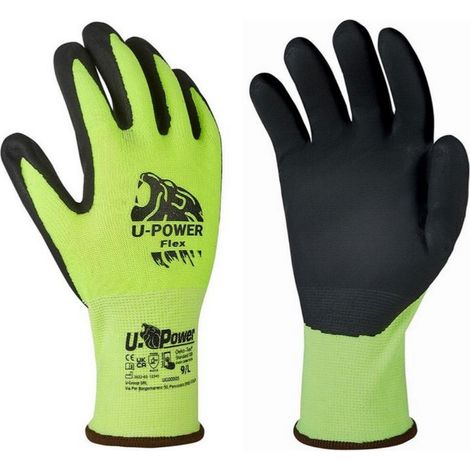 Paire de gants de travail t9 - protection haute visibilitÉ enduit nitrile (1/4)