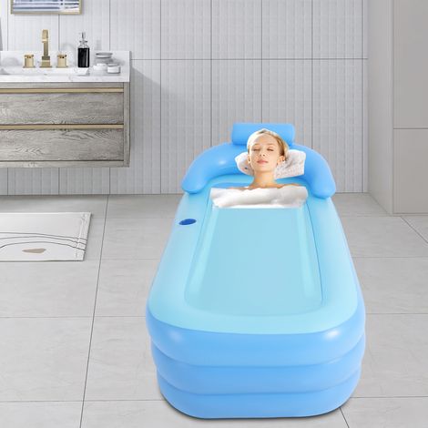 Aufblasbare Badewanne Duschbadewanne mobil Spawanne Bade 160 cm Indoor Outdoor