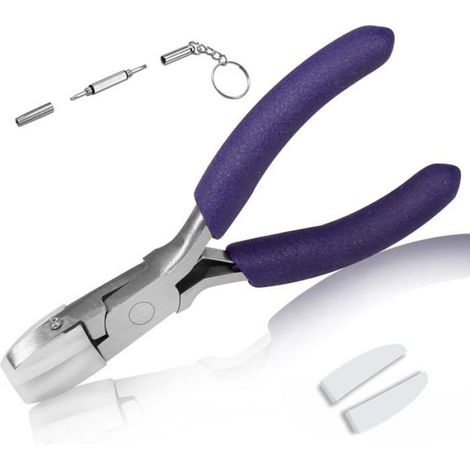 Pince À Bec Plat - 8,9 Cm - Mâchoires En Nylon - Pour Bijouterie Et Travaux De Précision - 1 Pièce
