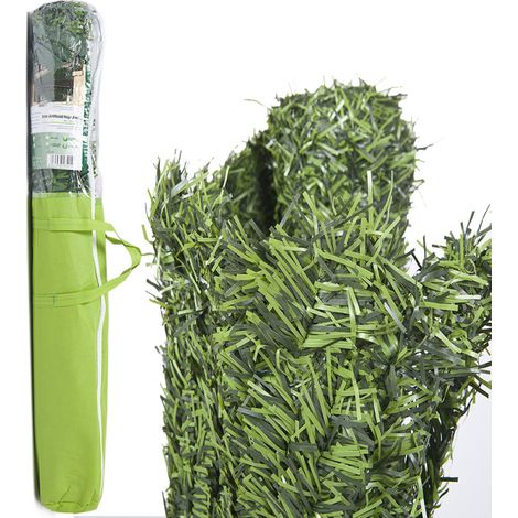 Seto Artificial Ocultación Jardin 1,5x3 m  Seto Bicolor Hoja Fina  Seto ocultación 95%  Seto Artificial Decorativo