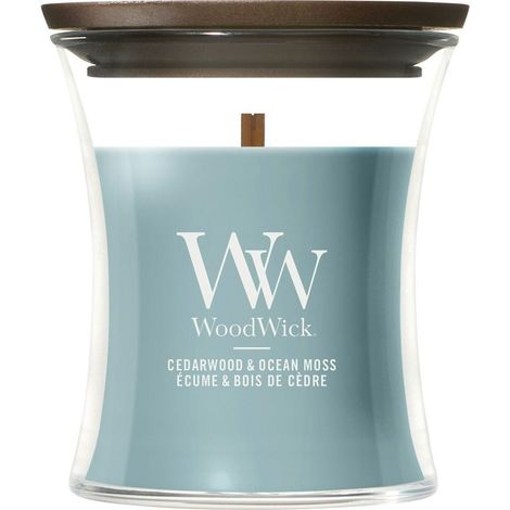 Candela Cedarwood & Ocean Moss 85g Blu Woodwick