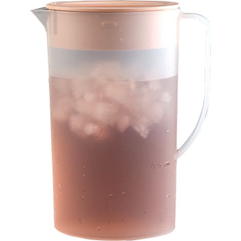Carafe En Plastique Avec Couvercle - 2 L - Résistant À La Chaleur Et Au Froid - Pour Jus Limonade Thé Glacé Eau - Usage Intérieur Et Extérieur (1/5)