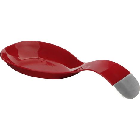 Premier Housewares Cucchiaio Riposo Rosso, Acciaio Inossidabile, H4 x W18 x D20cm (1/4)