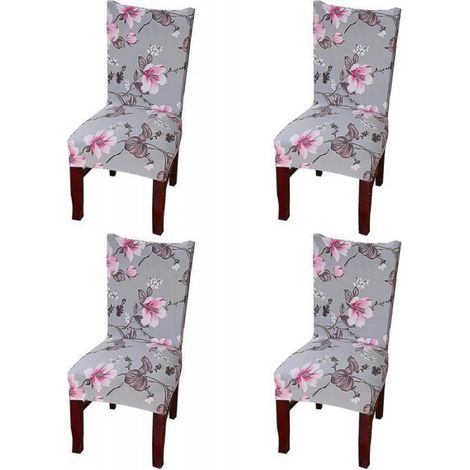 4 pcs Housses De Chaise Extensible, Housse De Chaise Housse De Chaise, Housses Extensibles Amovibles Housse De Chaise (1/3)