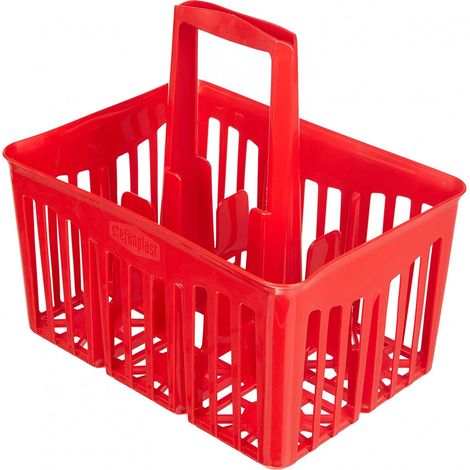 Cestello Portabottiglie in Plastica 6 Posti Rosso Stefanplast (1/2)