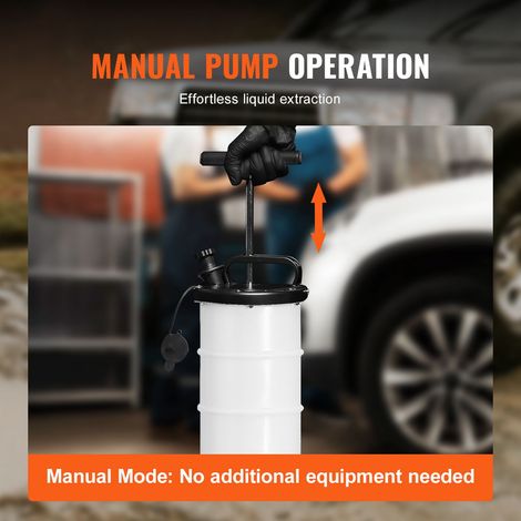 Extracteur de fluide manuel 6,5L/1,74 Gal, pompe vidange huile avec jauge et tuyau, evacuateur vide pour liquides auto moto tracteur (1/5)