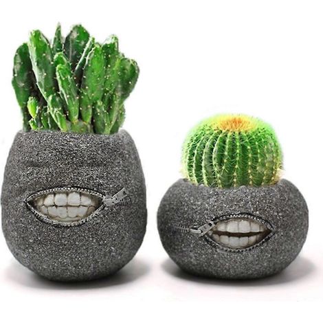 Lot de 2 pots de fleurs élégants à fermeture éclair, faciles à nettoyer. (1/4)