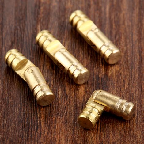 (4 pièces 5x19mm) 4 charnières à barillet invisibles en cuivre pour bijoux, boîtes en bois, armoires, petits étuis, charnières à barillet miniatures (1/5)