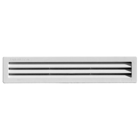 First – Grille aération VMC encastrable avec filet anti-insectes – Dimensions L 305 x H 60 mm – Trou 282 x 40 mm – ABS blanc pour ventilation intérieure et extérieure
