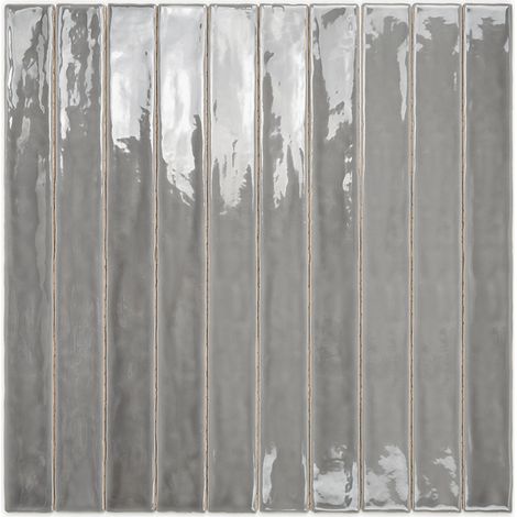 Carrelage Mur Ceramic Connection Grey Brillante 5x50 cm