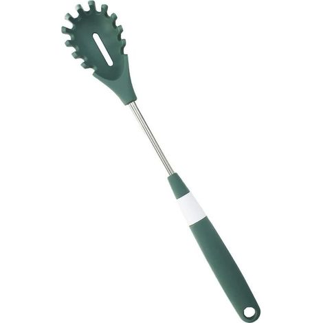 Fourchette à cuillère à pâtes, Ustensile de serveur à spaghettis, Grappin de nouilles en silicone, Noyau intérieur en acier inoxydable, (1/5)