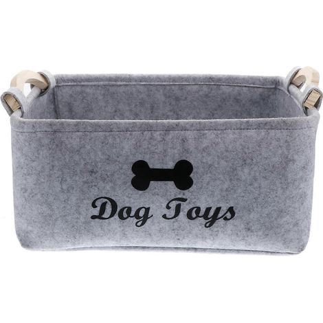 Aufbewahrungsbox aus Filz für Haustierspielzeug und -zubehör – 39 x 27 x 18 cm (1/4)
