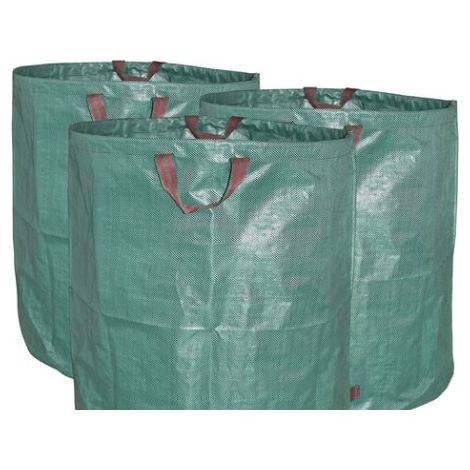 Sac à feuilles caduques PP sac de rangement étanche plante de jardin grande capacité sac de collecte de feuilles stockage pliable 272L 72 gallons 67cm x 76cm vert 3 pièces (1/2)